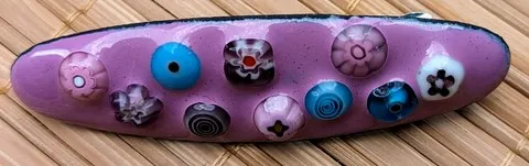 barette emaux sur cuivre